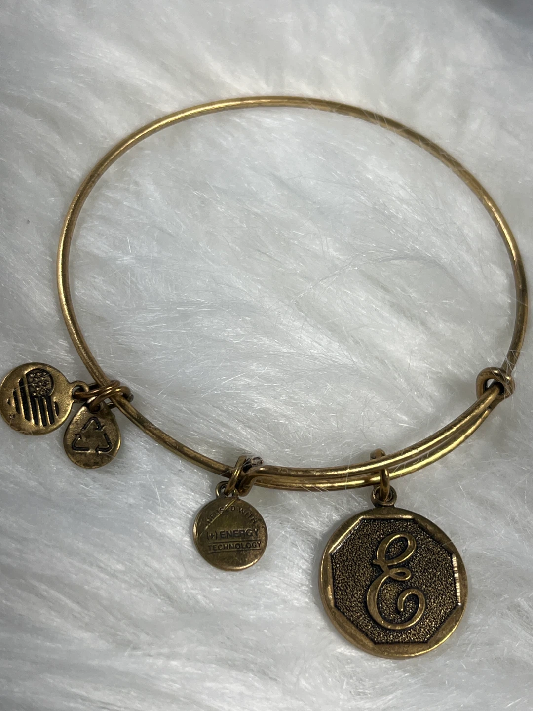 Alex and Ani "E" Charm Bangle Bracelet - photo 3