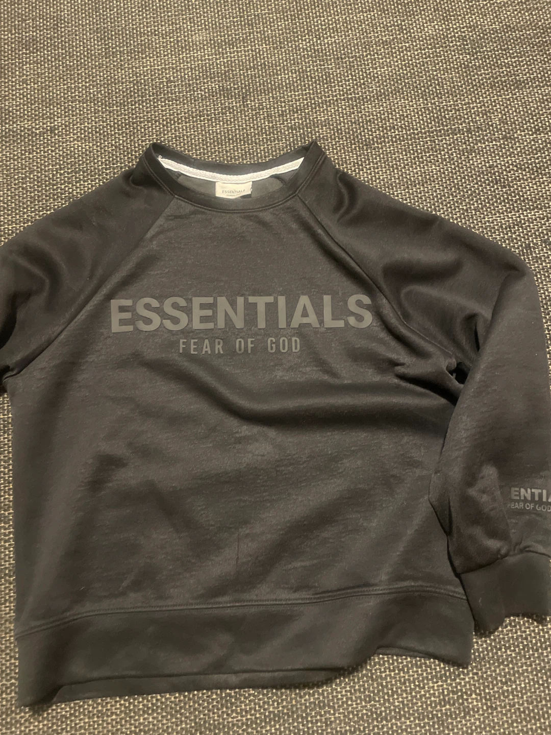 Fear of God Essentials Black Crewneck Sweatshirt