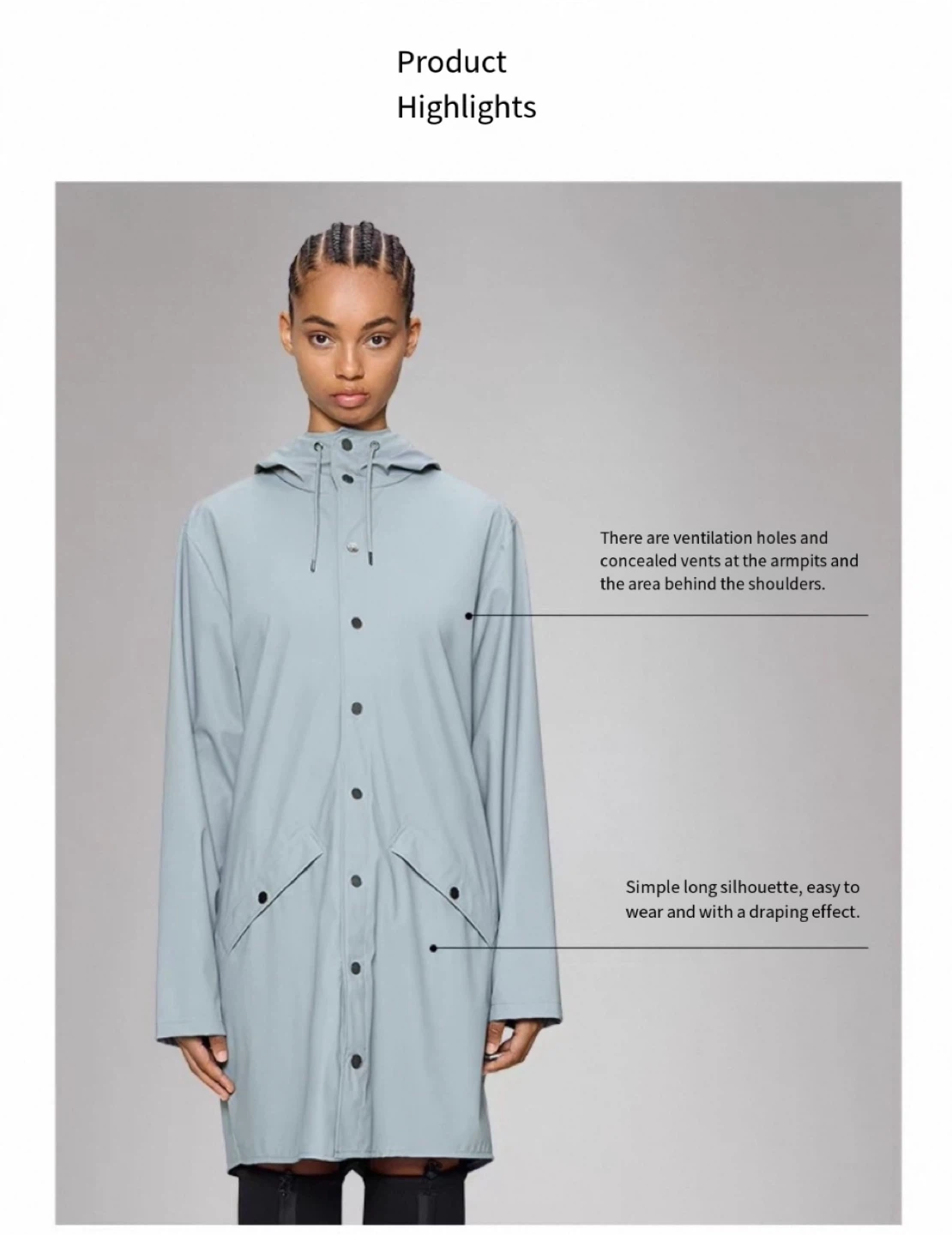 Rains Waterproof Jacket - Khaki XS - photo 4