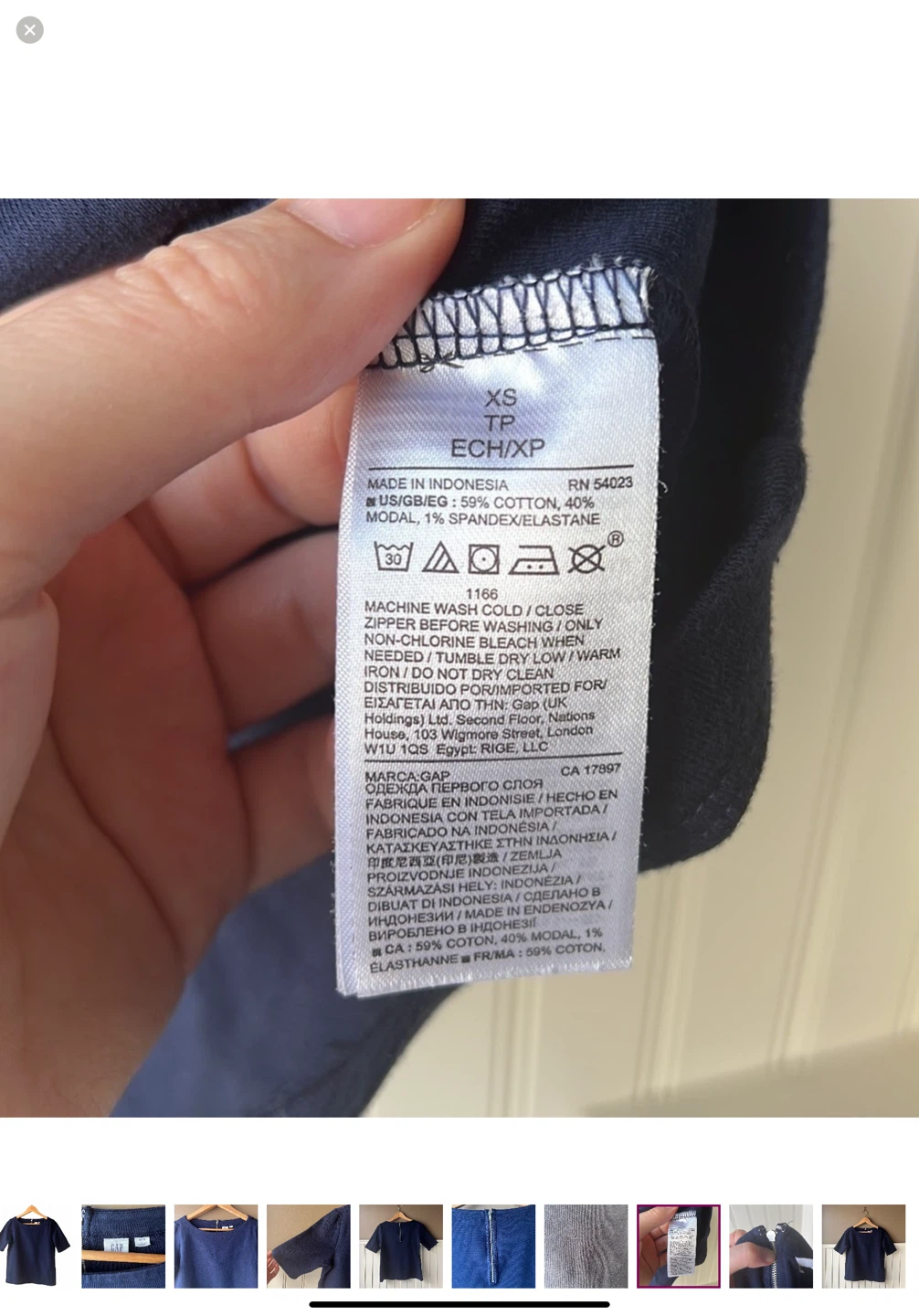 Gap Women's Navy Blue Boat Neck Top XS - photo 5