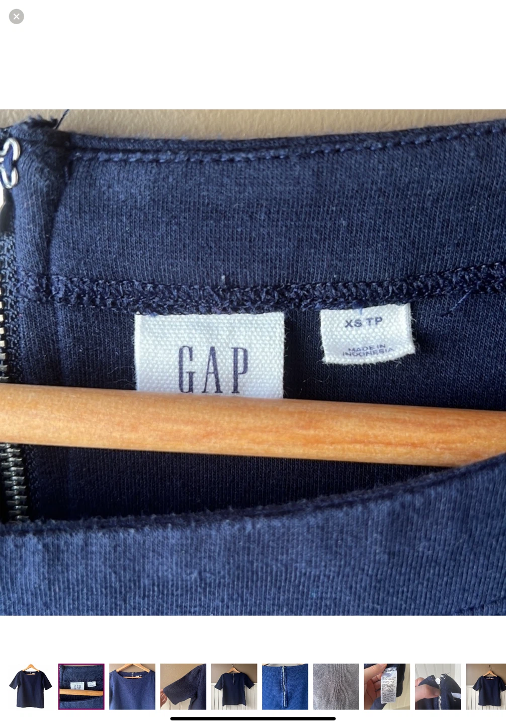 Gap Women's Navy Blue Boat Neck Top XS - photo 2