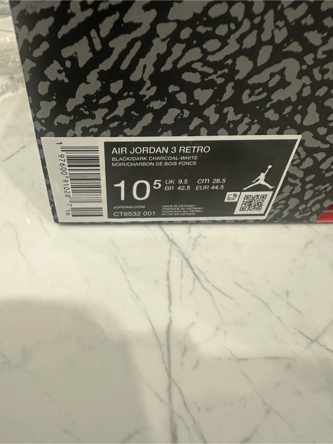 Air Jordan 3 Retro 'Black Cement' Men's Shoes