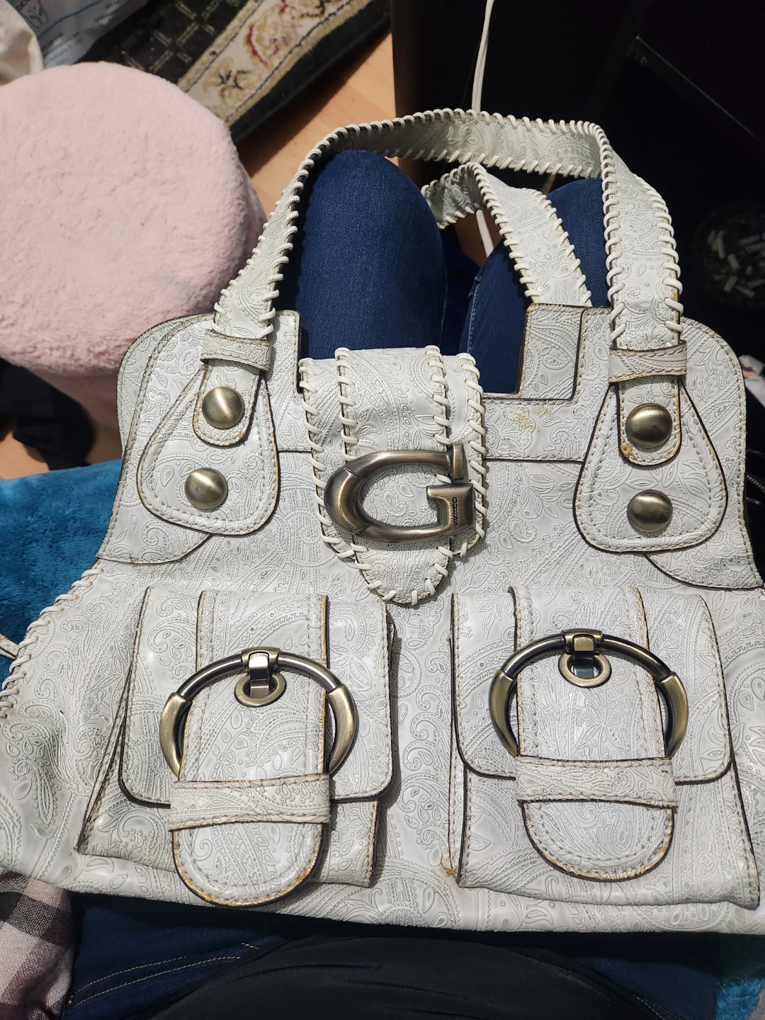 White Guess Hobo Bag