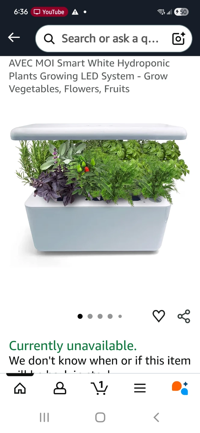 AVEC MOI Smart White Hydroponic LED Growing System