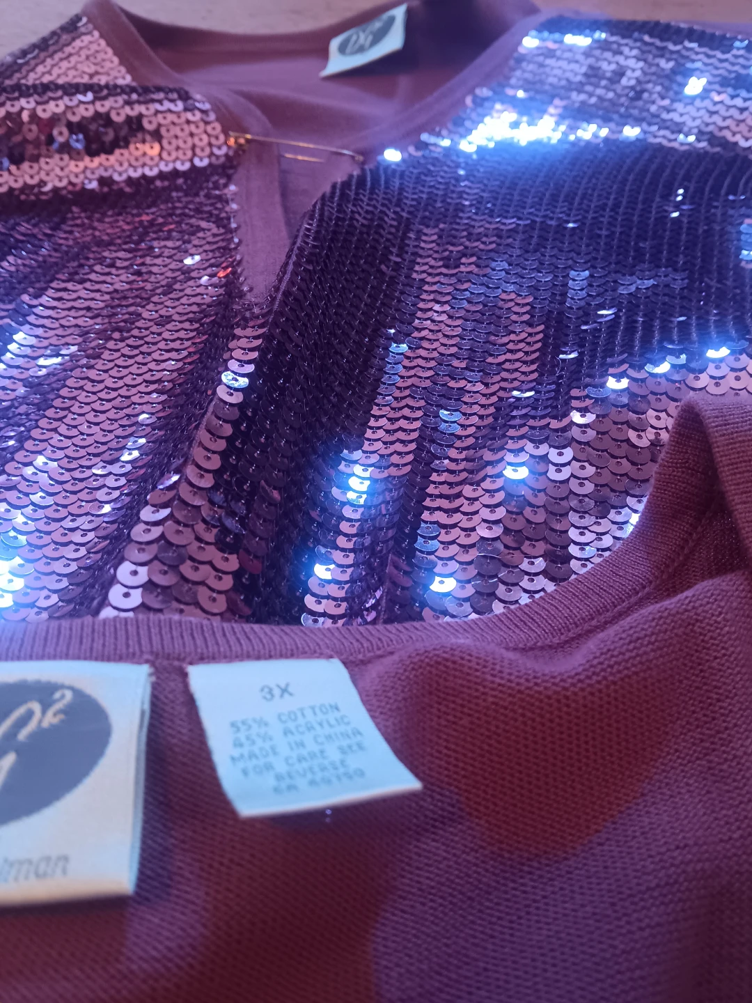 3X Sparkly Sequin Tank Top and Cardigan Set - photo 2