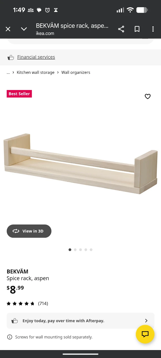 2 IKEA BEKVÄM Spice Rack, Aspen