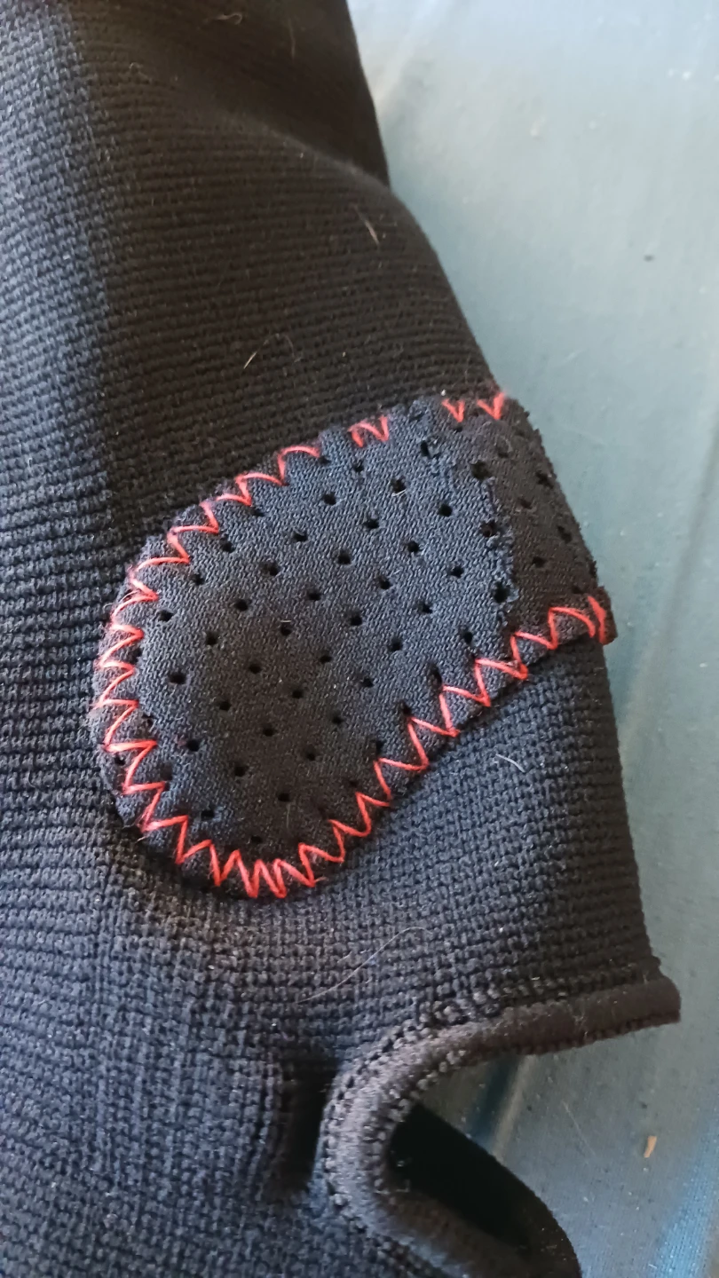 Black Ankle Sleeves with Red Stitching - photo 2