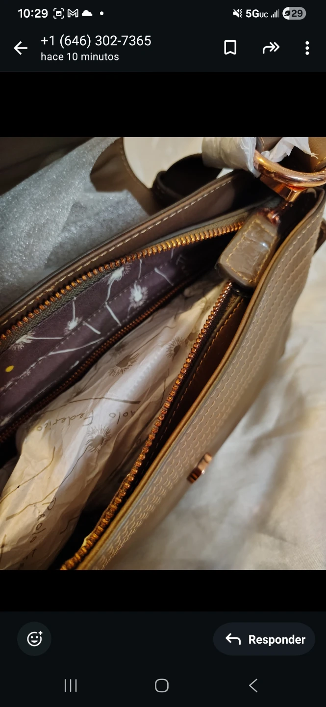 Federico Paris Leather Crossbody Bag - Brown - photo 3