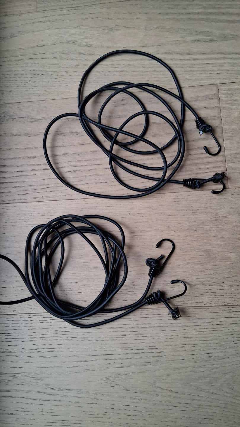 TWO Pieces (2.6m and 3.3m) Elastic Bungee Cords with Hooks