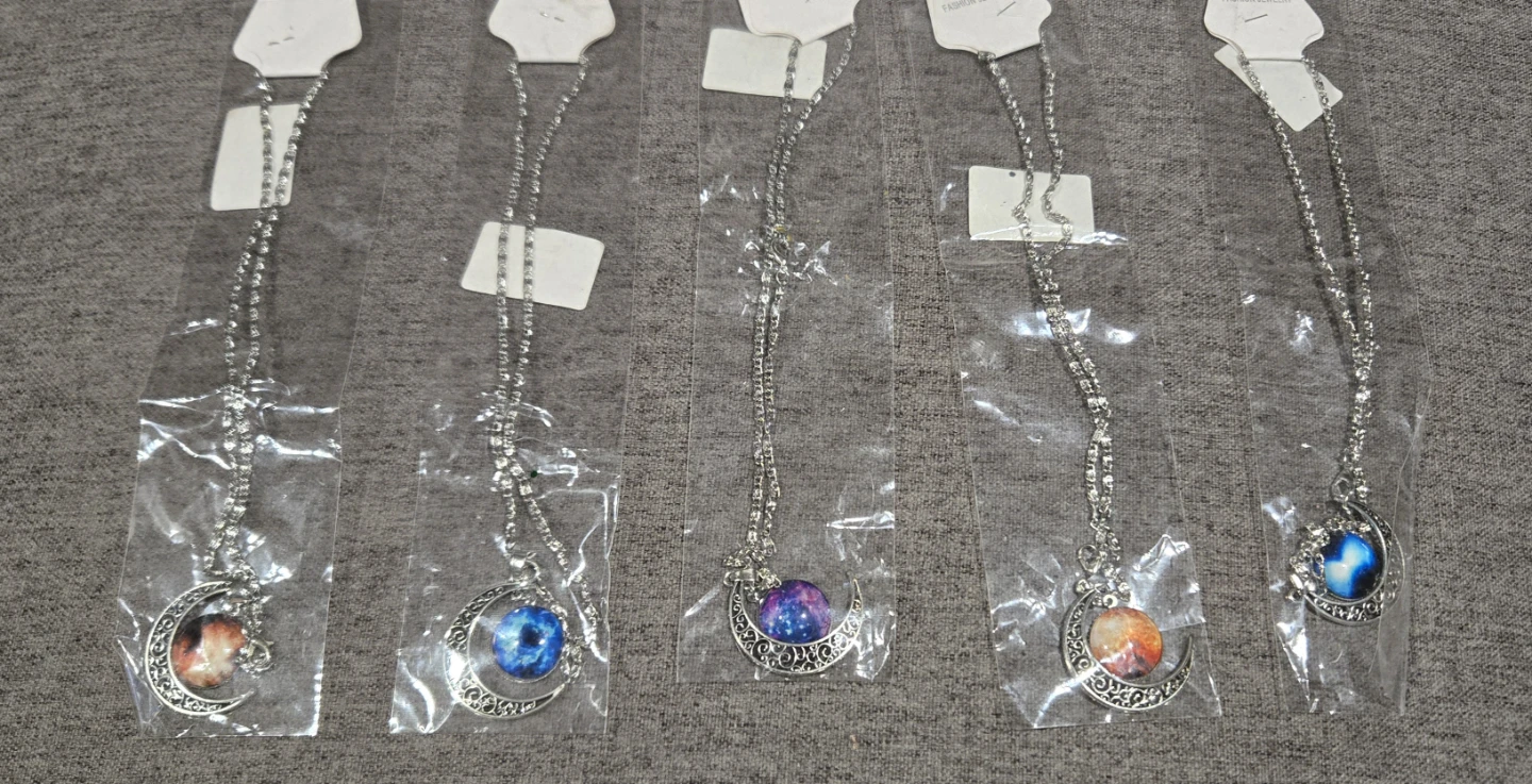 Fashion Jewelry Celestial Moon Pendant Necklaces (Set of 5) - photo 2
