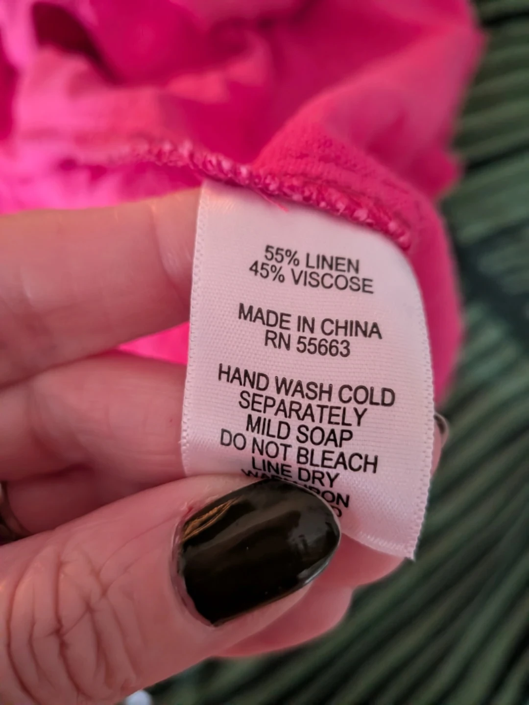 New Pink Linen Blouse or cover-up - photo 5