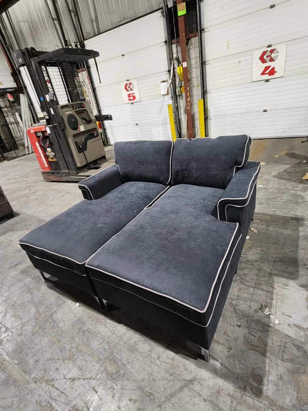 Grey Modular Sofa with Chaise Lounge - photo 2