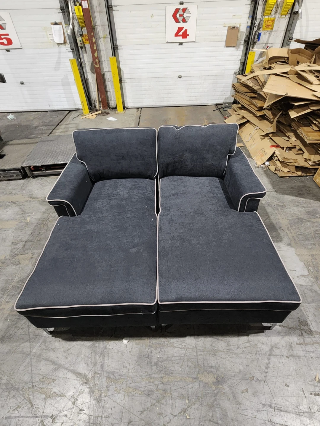 Grey Modular Sofa with Chaise Lounge - photo 3