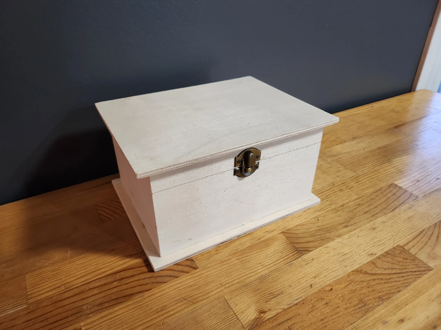 Wooden Box with Clasp - Unfinished