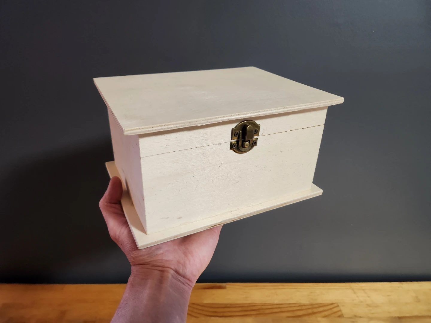 Wooden Box with Clasp - Unfinished - photo 4