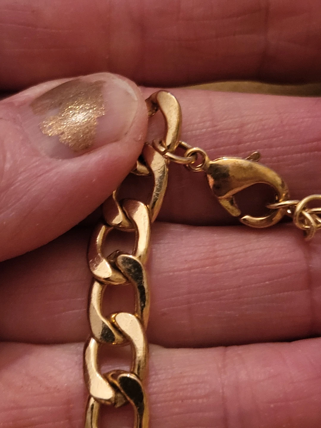 Gold Tone Chunky Link Statement Necklace - photo 3