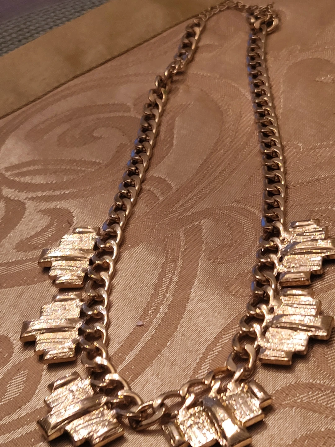 Gold Tone Chunky Link Statement Necklace - photo 5