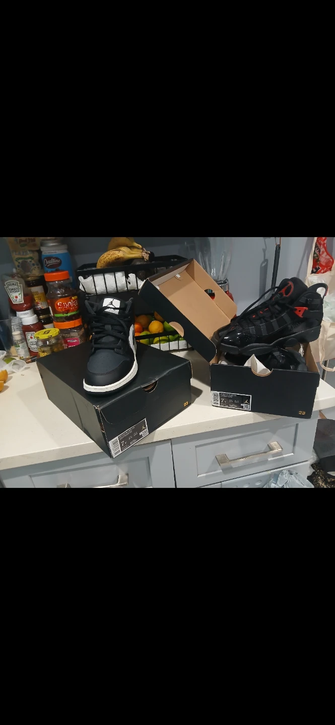 Air Jordan 1 Mid Black White $145 Jordan 6 Rings $165