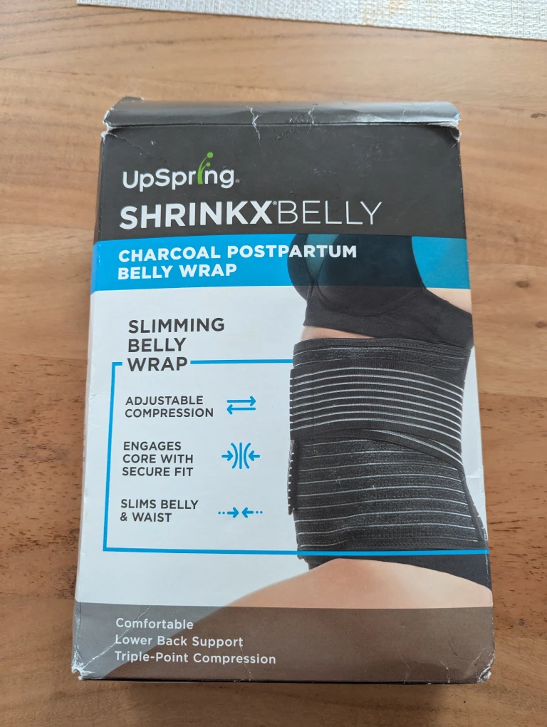 UpSpring Shrinkx Belly Charcoal Postpartum Wrap Large