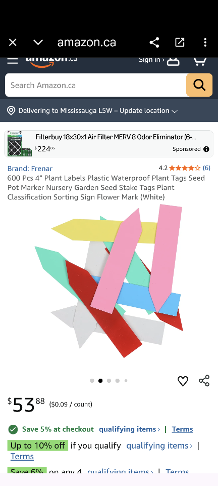 Frenar Plant Labels - 600 Pcs 4" Waterproof Plastic - photo 4