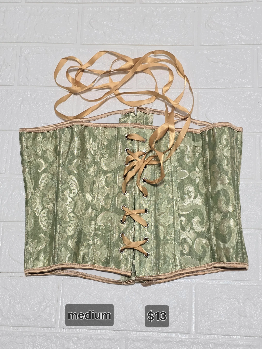 Green Corset Top - Size Medium
