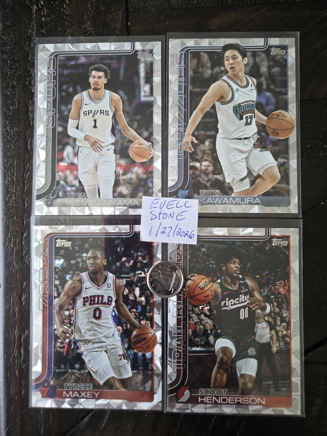 Collection of 4 NBA Topps Trading Cards - photo 5
