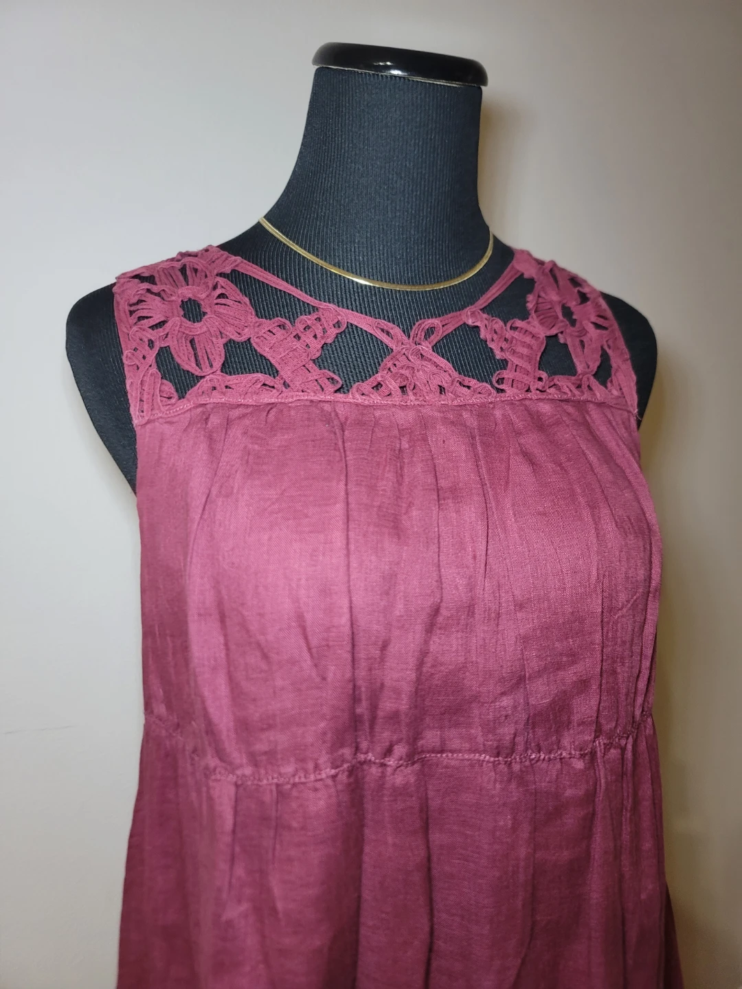 Max Studio Specialty Vintage Dress Linen Silk Quiet Luxury Sz Sm