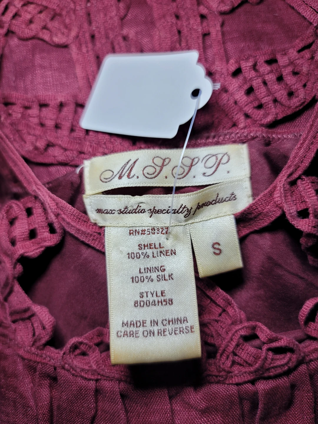 Max Studio Specialty Vintage Dress Linen Silk Quiet Luxury Sz Sm - photo 2