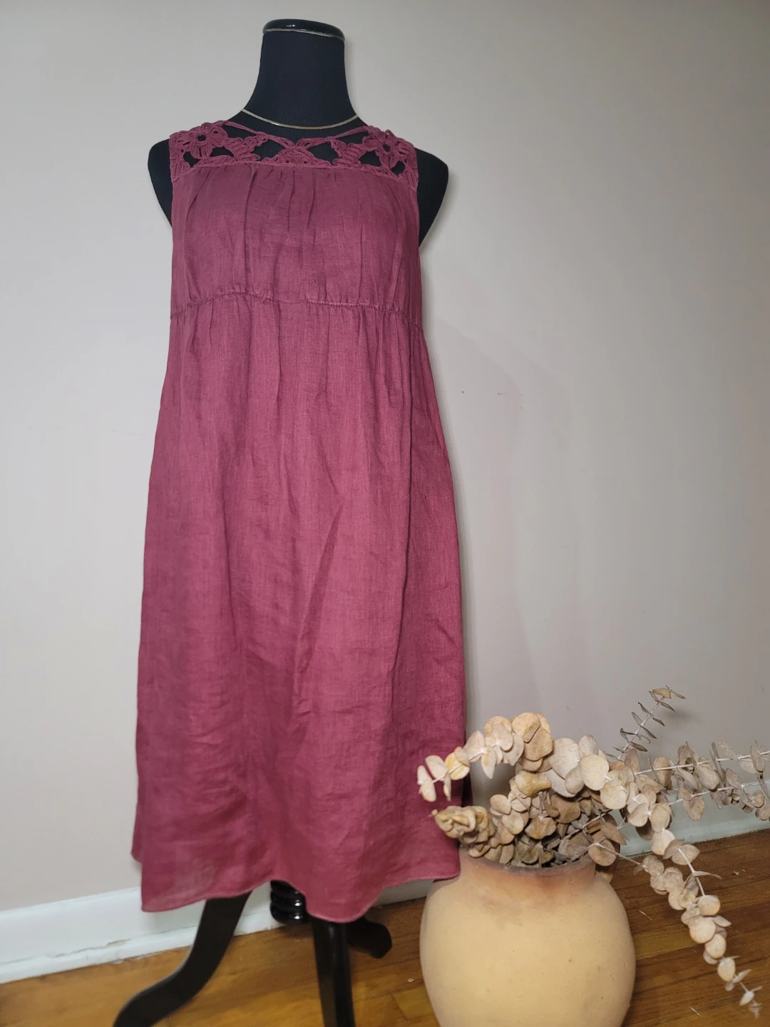 Max Studio Specialty Vintage Dress Linen Silk Quiet Luxury Sz Sm - photo 3