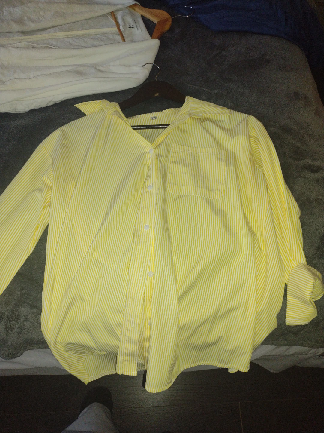 Yellow Striped Button-Up Shirt