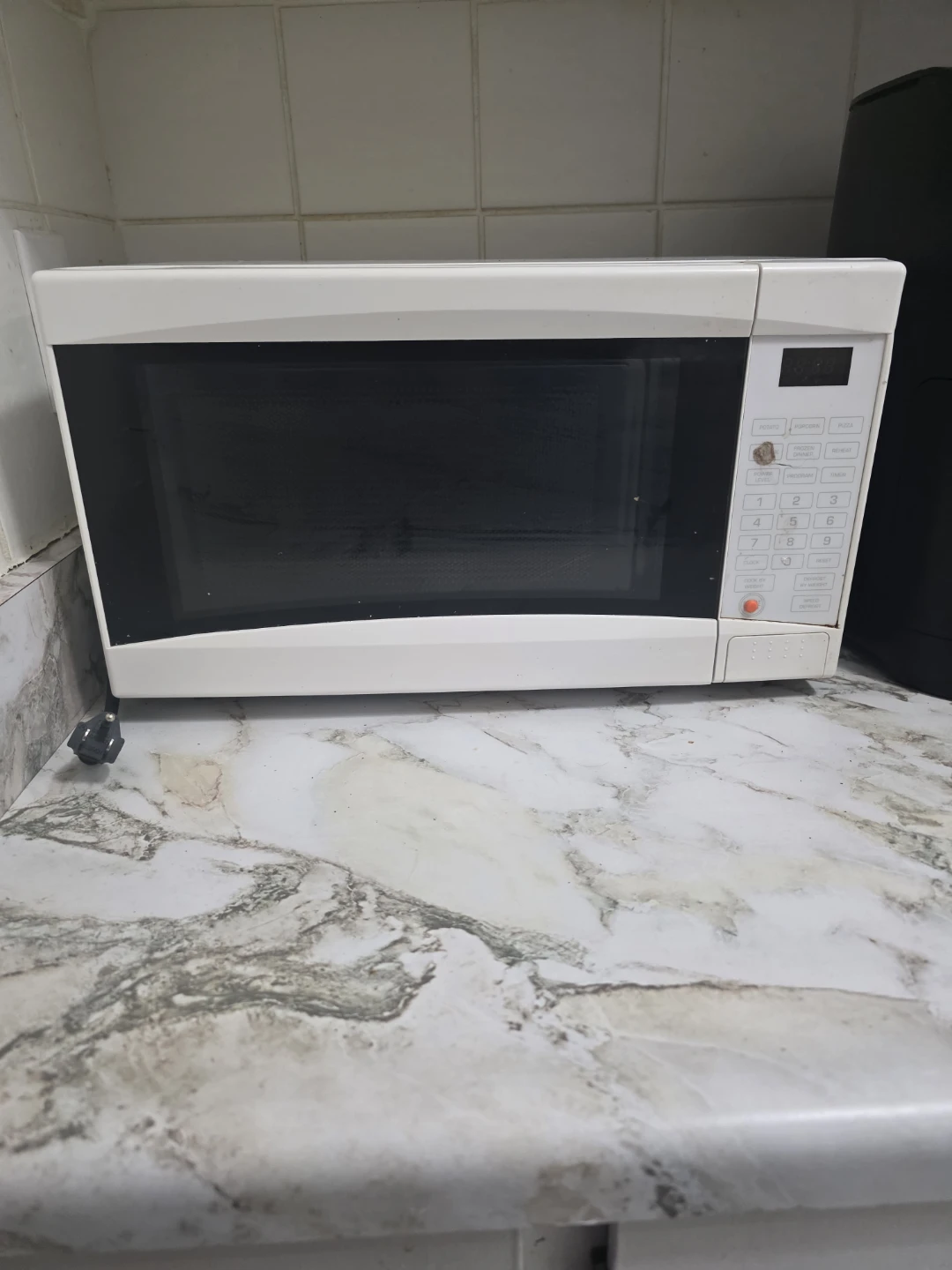 White Countertop Microwave