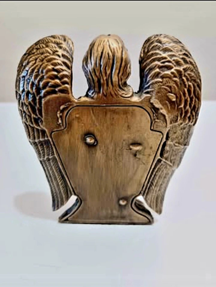 Vtg.Bronze Angel Figurine - photo 3