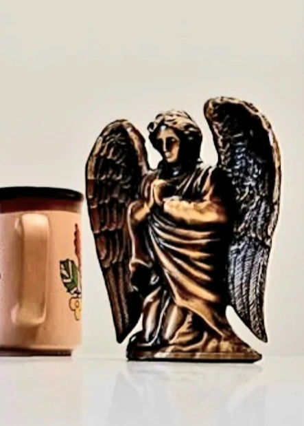 Vtg.Bronze Angel Figurine - photo 4