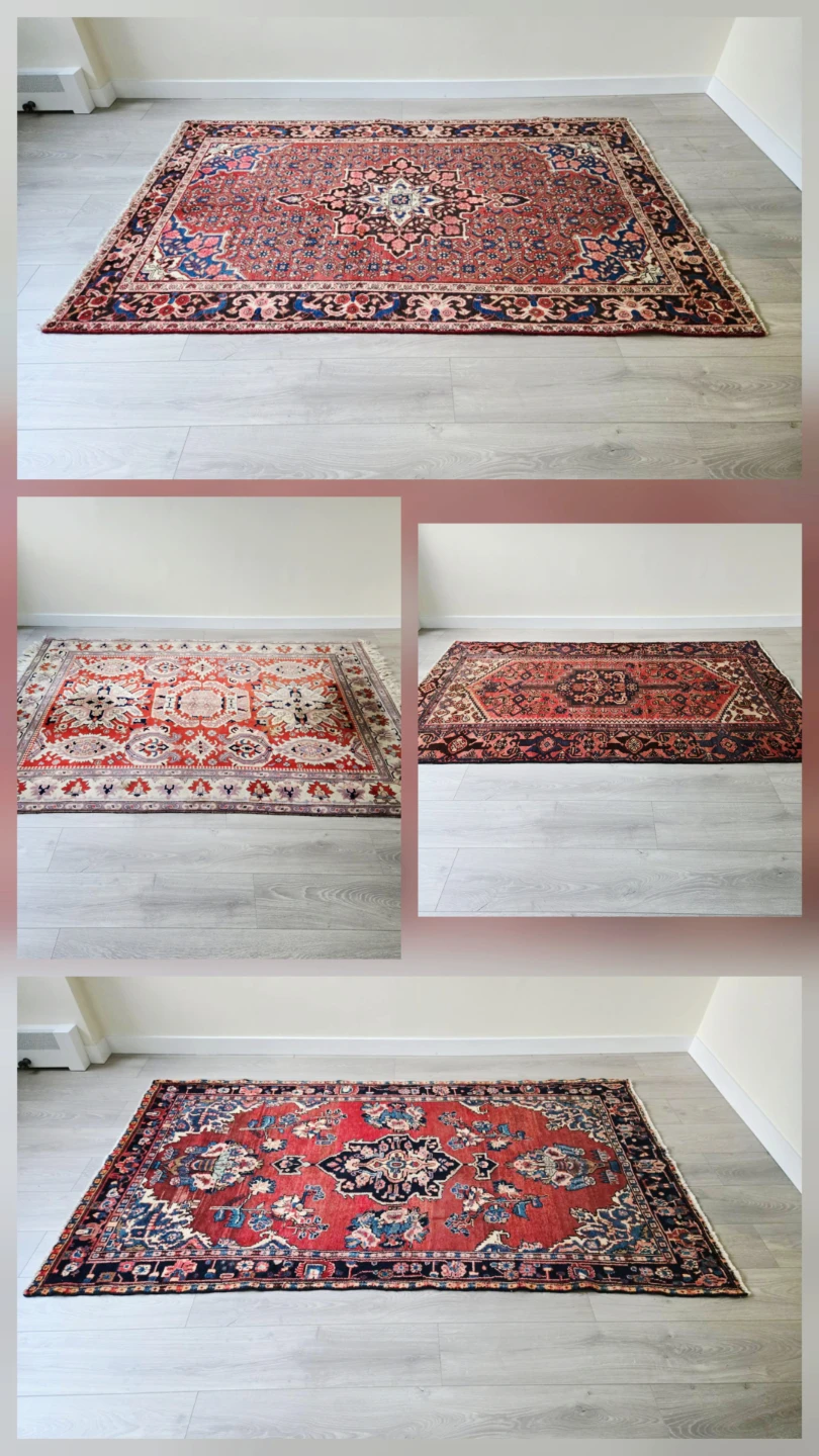 Vintage Handwoven Wool Area Rugs (delivery available)