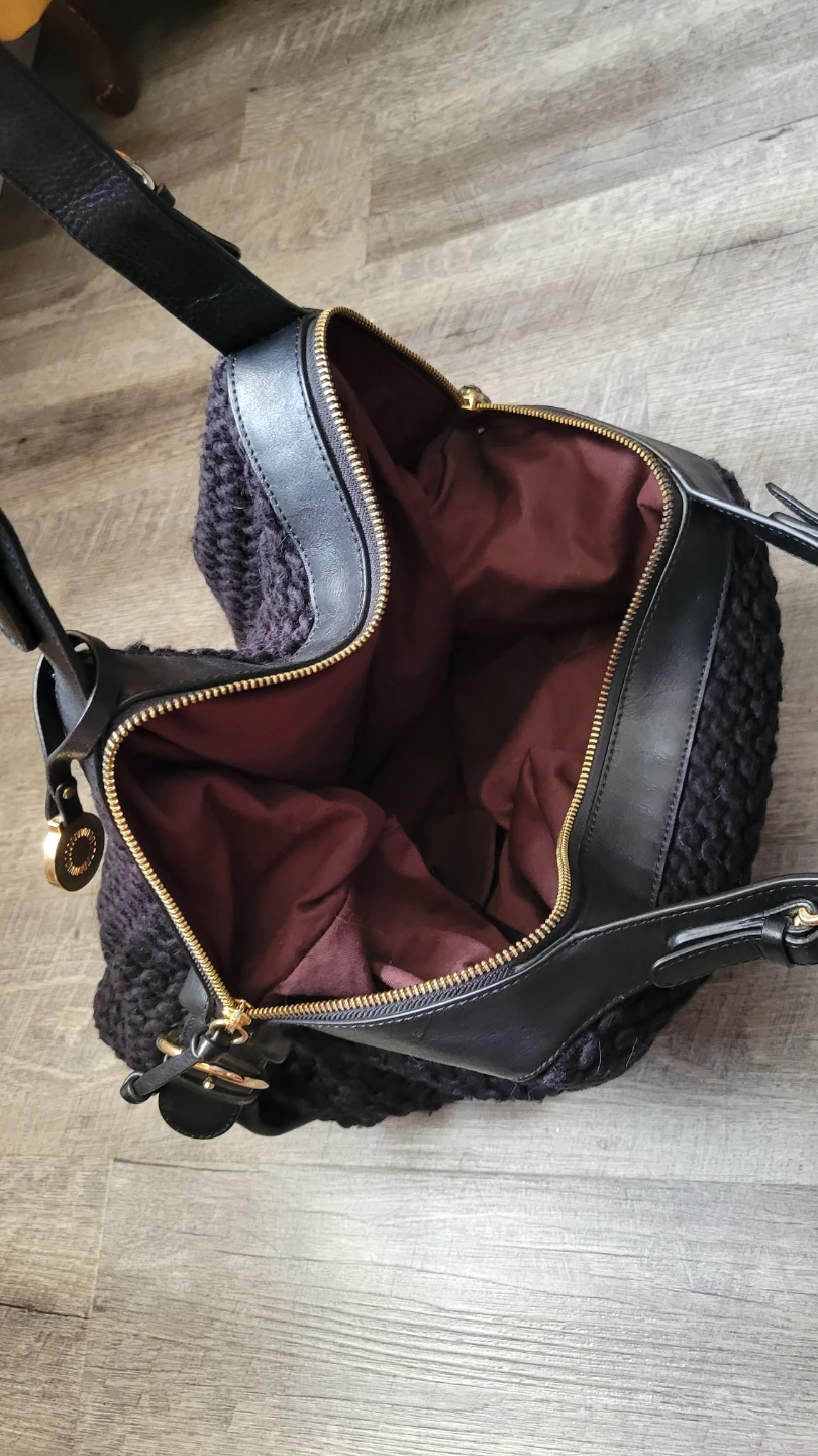 UGG Black Leather & Knit Hobo Bag - photo 3