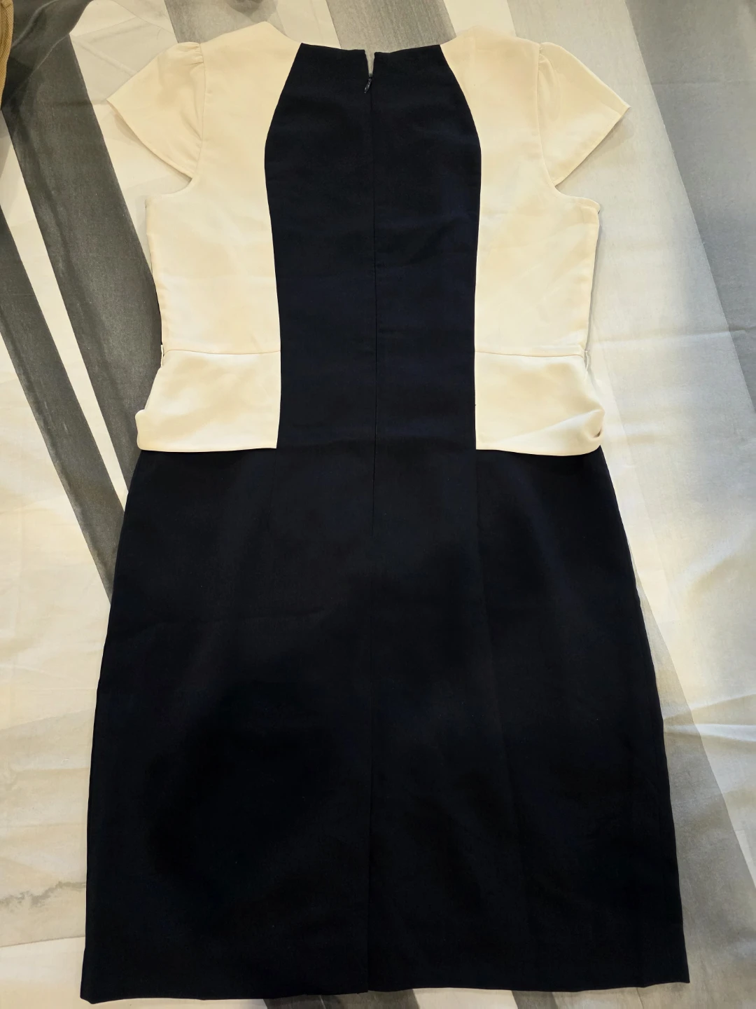 Dark blue  & Cream Dress - - photo 2