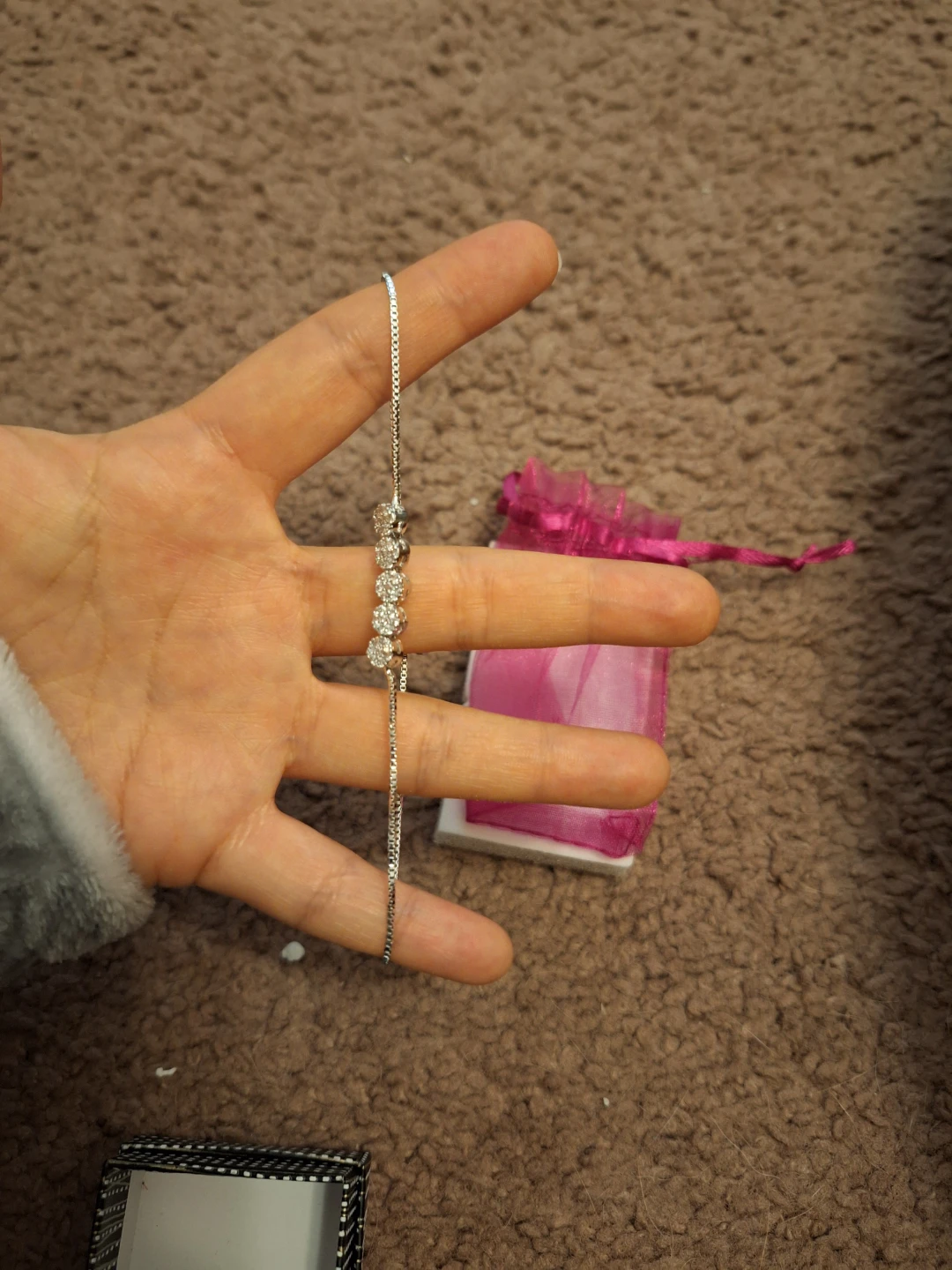 (New) Silver Bracelet with Rhinestones - photo 2