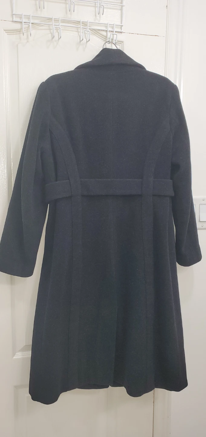 Cleo Petite Black Wool Blend Coat Size 10 - photo 2