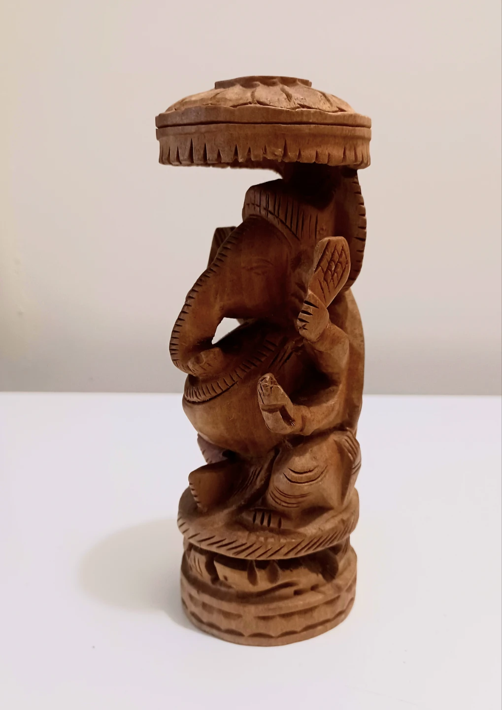 Carved Wood Ganesh Statue - photo 2