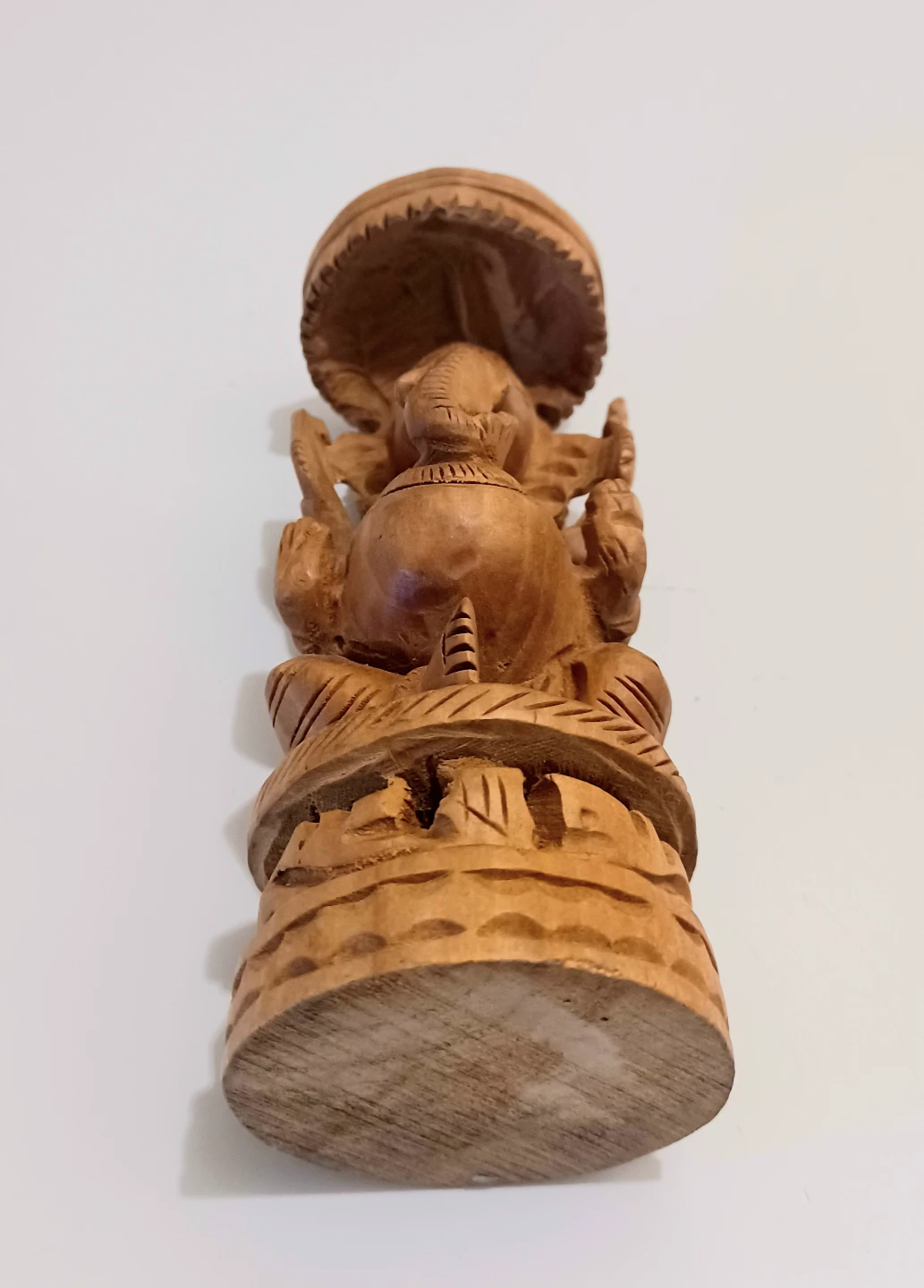 Carved Wood Ganesh Statue - photo 5