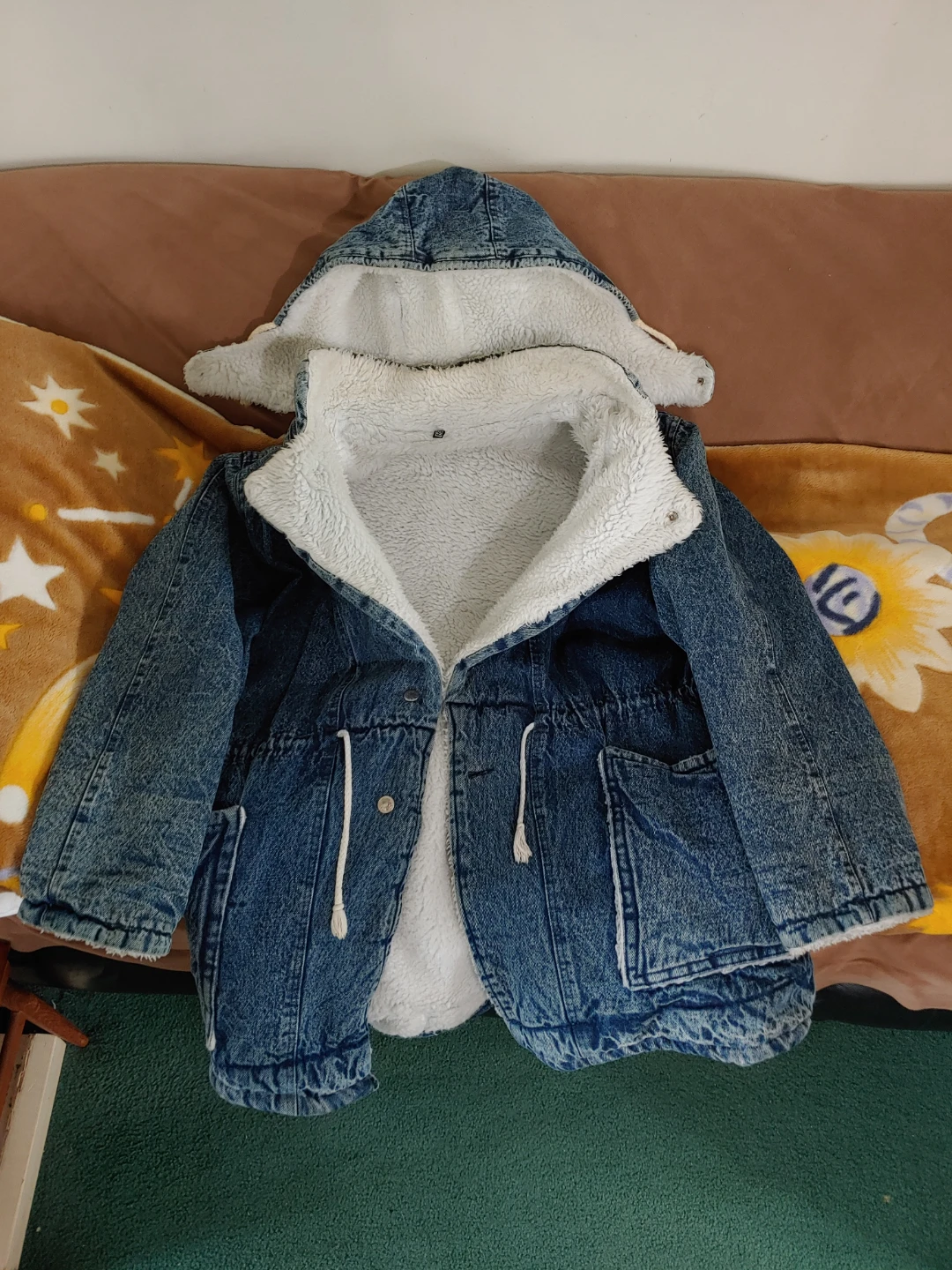 Denim Jacket with Sherpa Lining, Size 52 - photo 2