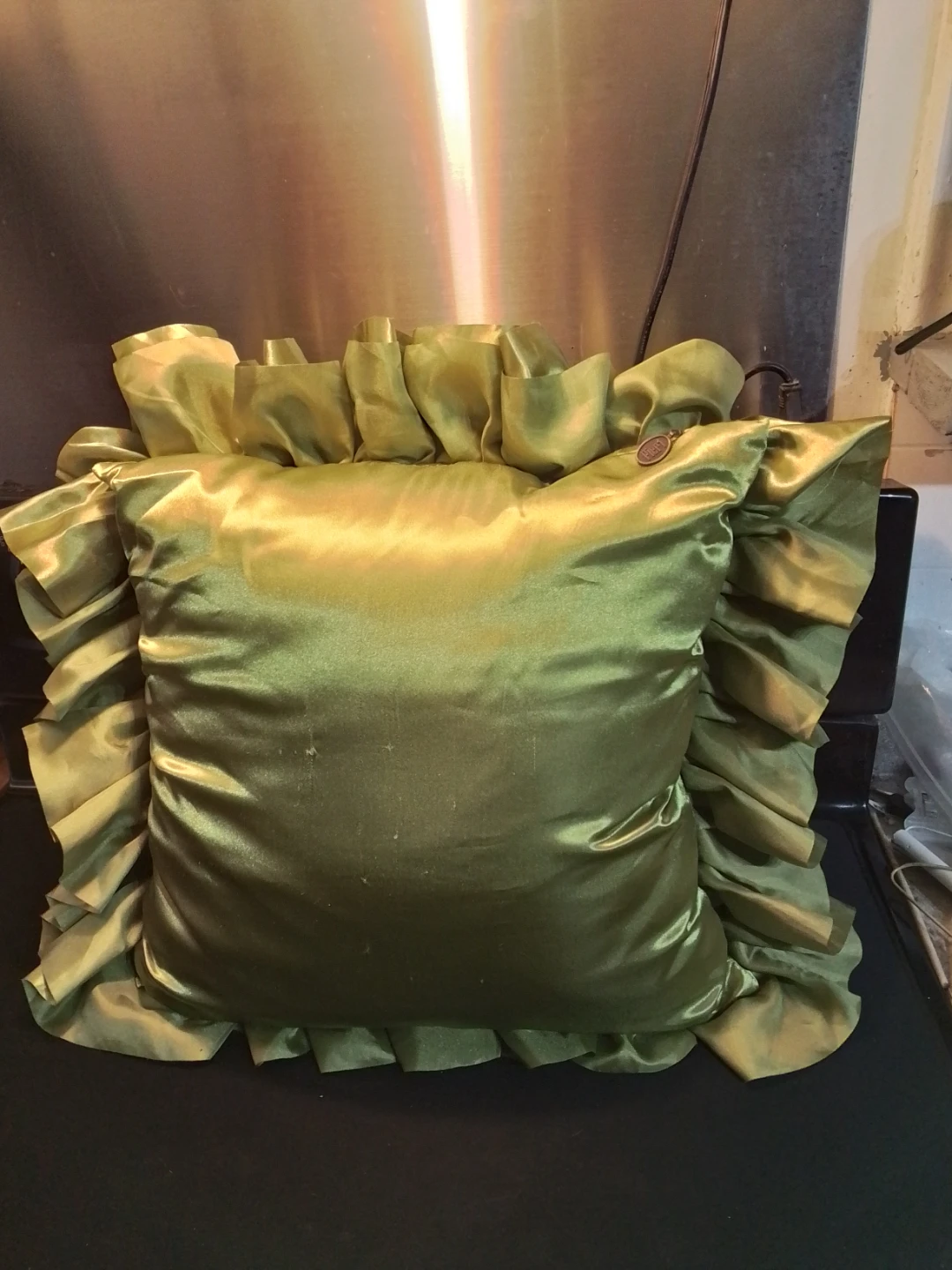 Decorative Green Ruffled Pillow Pier 1 - photo 5