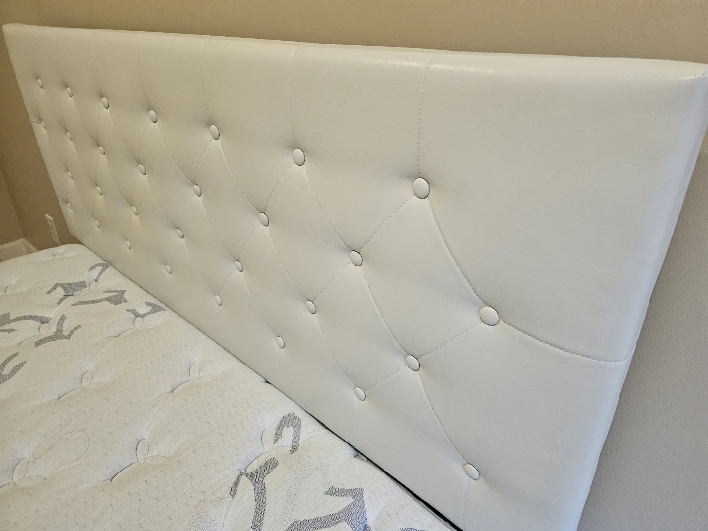 Leather bed frame and Beautyrest Recharge Mattress - photo 2