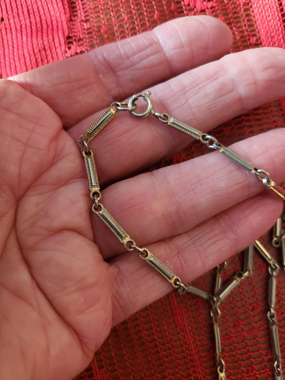 Vintage Leaf Pendant Necklace with stones. - photo 3