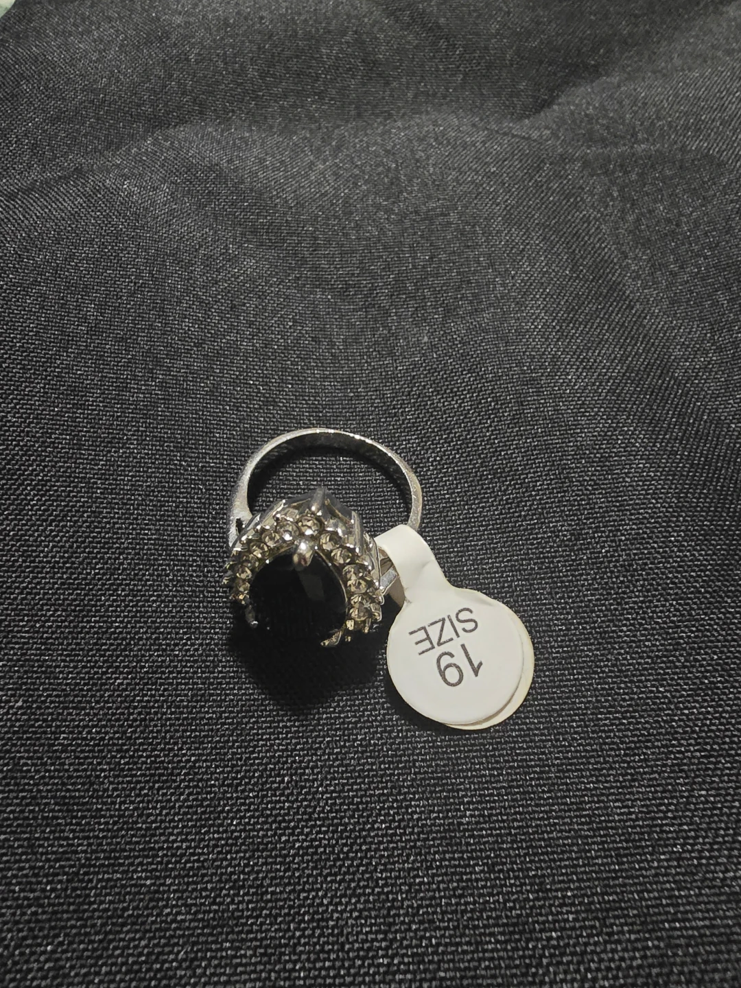 Black Stone Ring - Size 19 - photo 3
