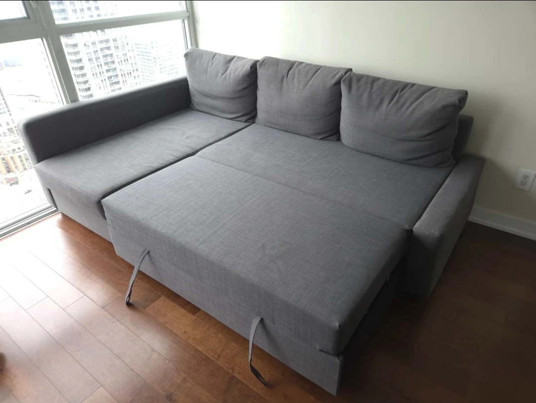 IKEA FRIHETEN Corner Sofa Bed with Storage - Grey - photo 2