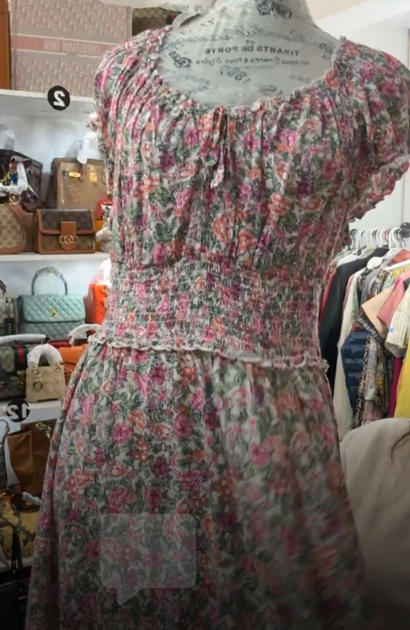 Floral Print Smocked long Dress - photo 2