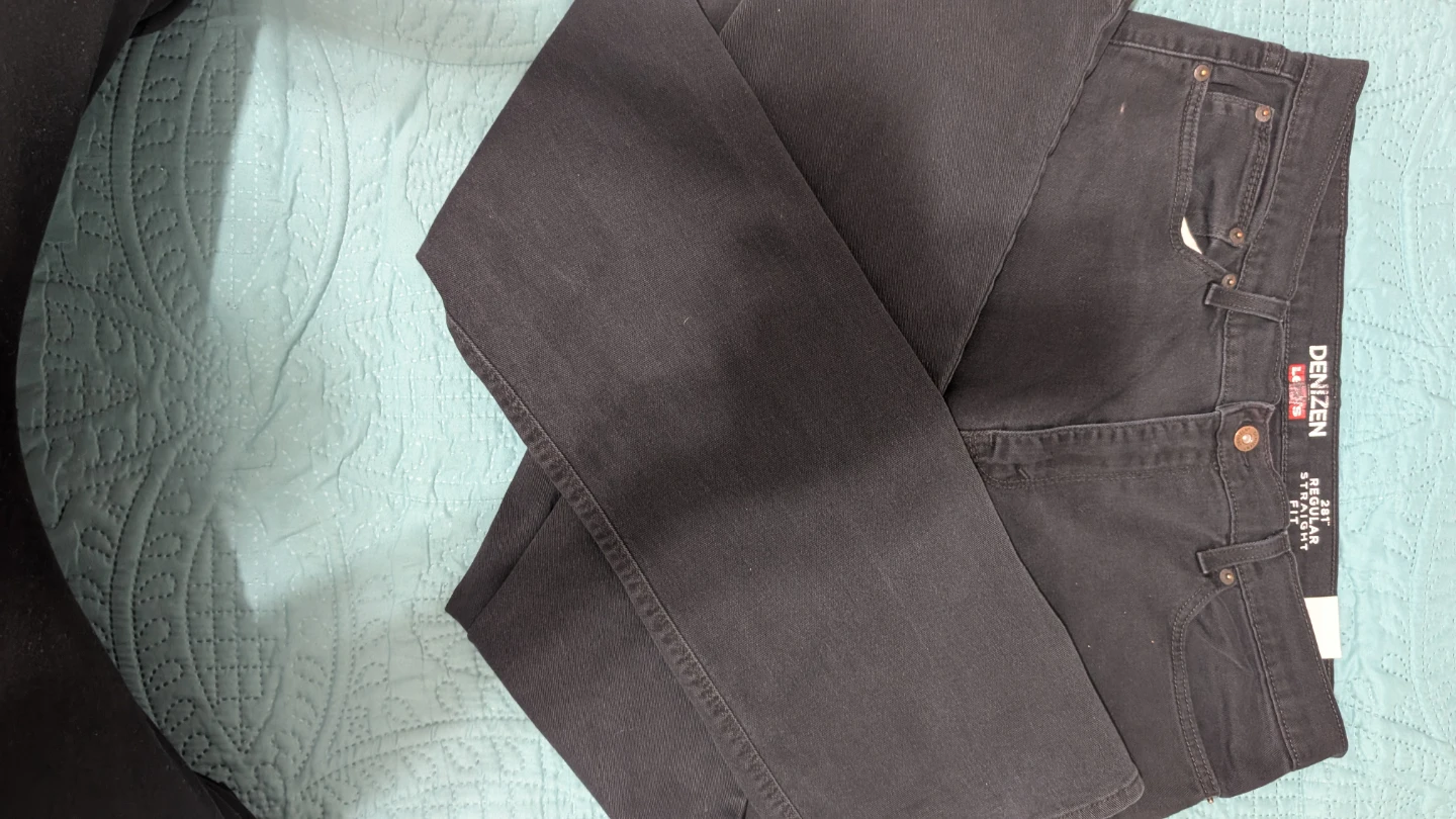 DENIZEN 281 Regular Straight Fit Jeans - Black 36x34