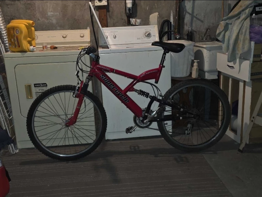 Supercycle Vortex Dual Suspension Mountain Bike - Red