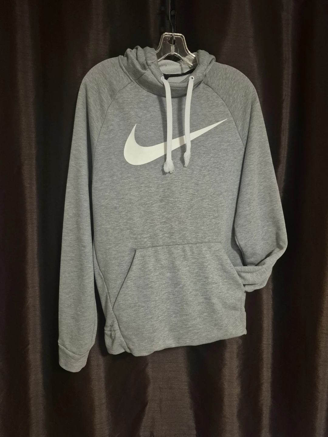 Unisex Nike Dri-FIT Hoodie Grey Size S